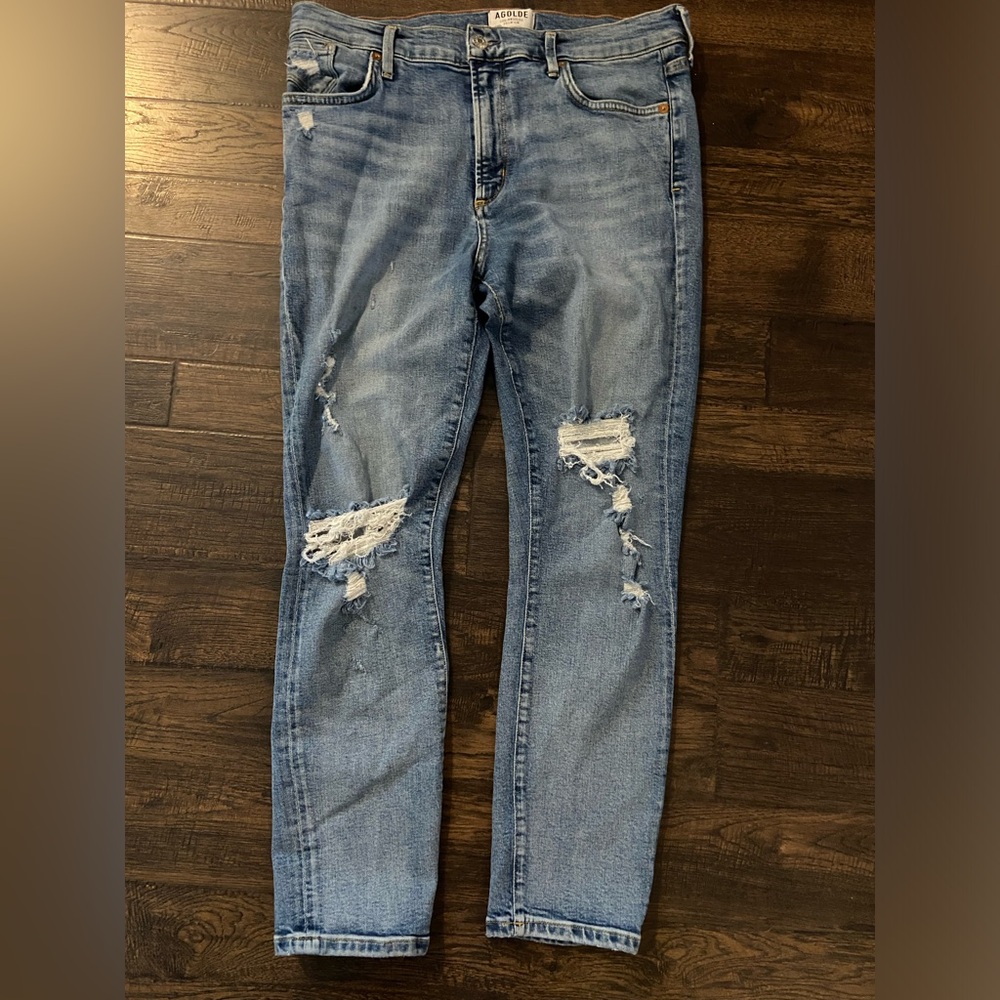 Agolde light wash denim